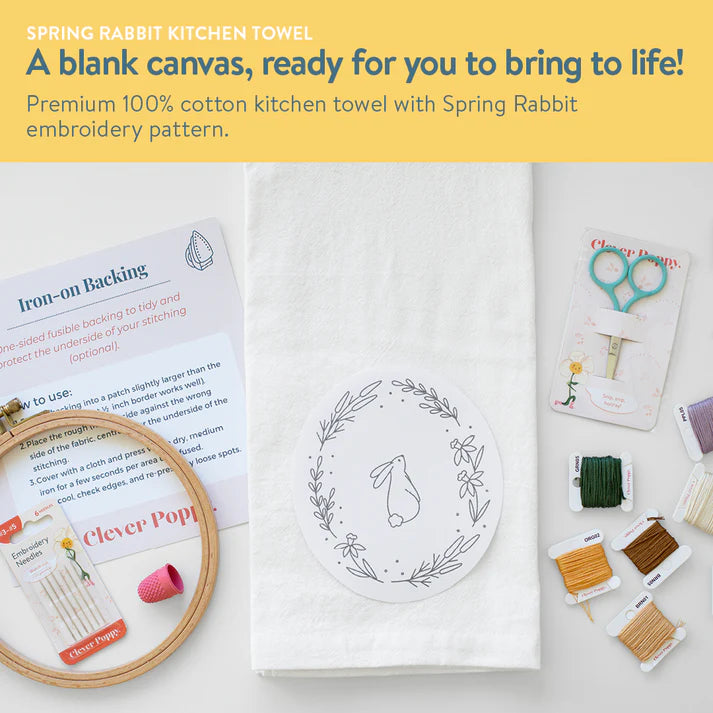 Spring Rabbit KitchenTowel Beginner Kit