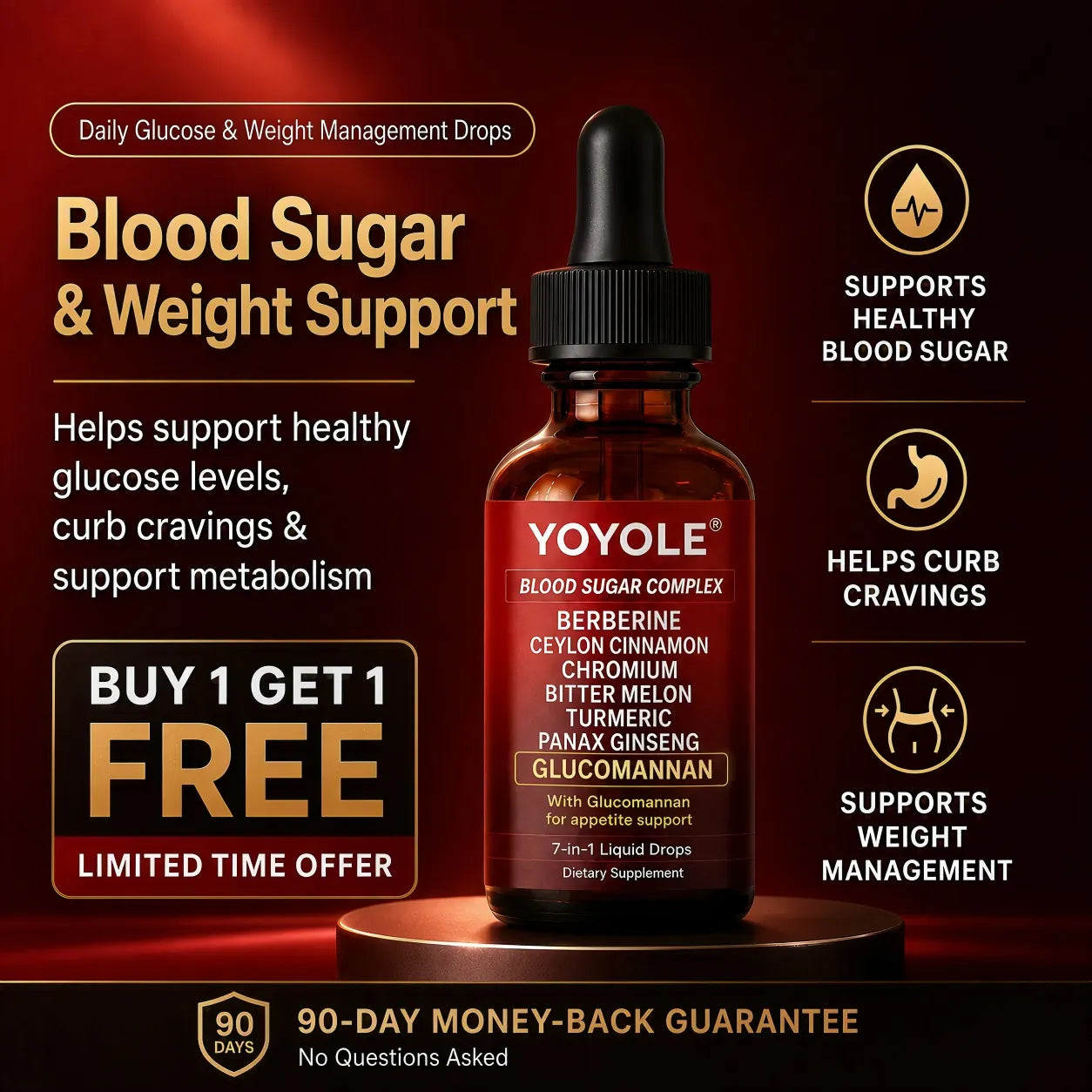 YOYOLE 7-in-1 Blood Sugar Complex💰Buy 1, Get 1 FREE!💰🚀